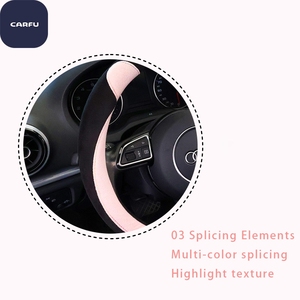 CARFU Flocked <b>Cat's</b> Ears Car Steering Wheel Cover (Steamed <b>Cat</b>-Ear Shaped Bread) Cute Fashion Warm Comfortable Short Velvet - Product Image 4