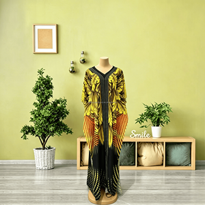 Vestido Kaftan Boubou Africano de Moda, Cómodo, Suave, Estilo Ankara, para Bodas, Verano, Tallas Grandes, para Mujer - Product Image 6