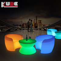Ensemble de canapés LED imperméables pour l'extérieur, meubles de jardin, chaise lumineuse, canapé LED