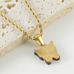 ZOGXIN Butterfly Necklace Gold Chain Red Pendant Women's Everyday Wear - Product Image 4