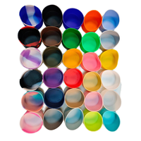 Base de Gobelet Portable en Silicone Réutilisable avec Logo Personnalisé, Couleurs Mixtes Unies, Certifiée CE, pour Accessoires de Bar Modernes Kelutd