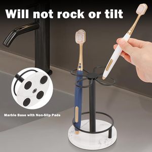 Toothbrush Holder with Marble Base for Bathroom Multifunctional Toothbrush Organizer - Product Image 3