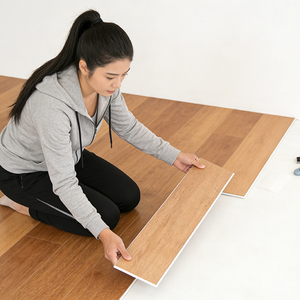 Planche de sol hybride en PVC SPC de luxe, 5 mm, imperméable, moderne, antidérapante, dalles stratifiées pour salon, garage, hôtel - Product Image 1