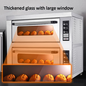 Panificação Industrial Comercial Painel de Controle Inteligente Elétrico e Gás Deck Forno Pizza Bread <span class=keywords><strong>2</strong></span> Deck <span class=keywords><strong>2</strong></span> Bandejas Forno de Cozimento para Padaria - Product Image 2