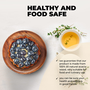 High Quality Eco-Friendly Acacia <strong>Wood</strong> Charger Round Wooden Dinner <strong>Plates</strong> for Dishes and Dessert - Product Image 4