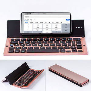 Rechargeable Bi Fold Three Fold Wireless Key Bord Italian Folding <b>Keyboard</b> Portable Keyboord Mini Foldable <b>Keyboard</b> - Product Image 3