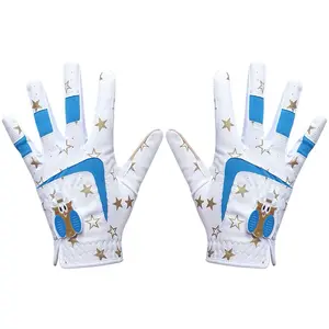 Guantes de golf personalizados de piel de oveja para niños y niñas