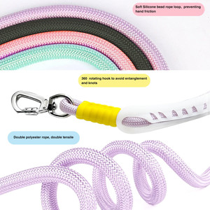 <b>Dog</b> Leash for Puppies Corgi-Eco-friendly Nylon Traction Rope Two-in-One Design Custom Outdoor Walking Non-Tightening - Product Image 5