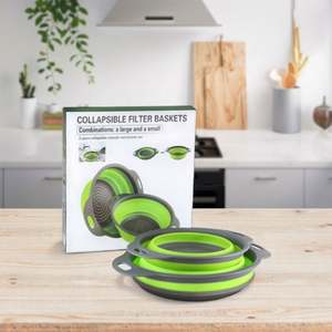 Passoire pliable en silicone écologique pour laver les fruits et légumes - Product Image 1