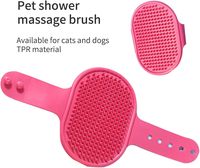 Cepillo para Perros y Peine para Gatos - Autolimpiante, Plegable, Seguro, de Silicona Suave, Color Rosa, para Perros y Gatos