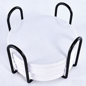 <b>Ceramic</b> <b>Coaster</b> Set with Custom Logo Elegant Water Absorbent Drink Pads for Coffee Bar Decorative Mats - Product Image 3