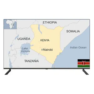 lcd led tv Kenya market COC 55inch DVBT2 smart android TV webos 65" 55" 50" 43" 32" lcd led Frameless TV 4K UHD Television