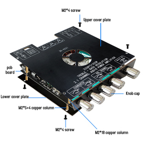 ZK-AS21 220W * 2 + 350W <span class=keywords><strong>2.1</strong></span> Bluetooth Board khuếch đại công suất với tpa3255 chip 18V-36V Bluetooth Loa khuếch đại âm thanh mô-đun - Product Image 5