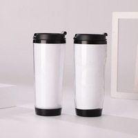 Gobelet en plastique acrylique à double paroi de 12 oz avec insert en papier amovible pour la personnalisation DIY