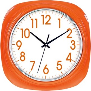 Arancione cornice di piazza colorato <span class=keywords><strong>orologio</strong></span> da parete decorazione <span class=keywords><strong>orologio</strong></span> da parete di fabbrica - Product Image 2