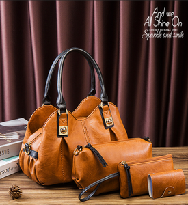 Conjunto de 4 Bolsos Vintage para Mujer: Bolso de Hombro, Bolso Cruzado, Bolso Tote y Monedero con Cierre, Resistentes al Agua, para Uso Diario y Viajes - Product Image 6