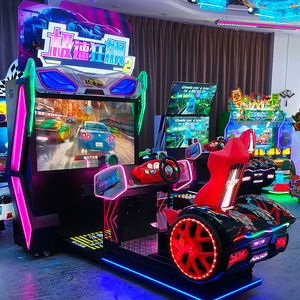 Jeu vidéo à pièces de 55 pouces simulateur de conduite Machine de voiture de course d'arcade fonction sans fil <span class=keywords><strong>Logo</strong></span> personnalisable Support anglais - Product Image 5