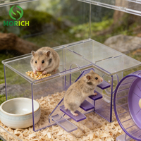 Cage à hamster en acrylique à dégradé personnalisé, paysage DIY, habitat pour petits animaux, support d'affichage en acrylique