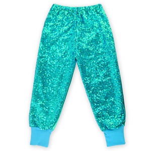 Stampa digitale Double Side <span class=keywords><strong>paillettes</strong></span> tessuto kid girls abbigliamento alla moda A line Cuff denim e <span class=keywords><strong>paillettes</strong></span> kid pants - Product Image 2