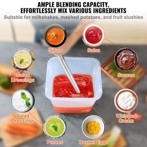 Mixeur Plongeant Vevor 500W 20 Pouces à Vitesse Variable, Mélangeur à Main de Cuisine avec Boîtier en Acier Inoxydable et Récipient Sans BPA - Product Image 6