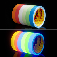 Ruban Lumineux Fluorescent Réfléchissant Auto-Adhésif Néon, Photoluminescent, Extérieur, Acrylique Thermofusible, Effet Lumineux Nocturne