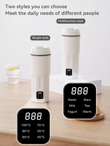 غلاية قهوة كهربائية، غلاية سفر شخصية محمولة للتحكم بدرجة الحرارة، زجاجة غلي الماء الكهربائية كهدية - Product Image 2