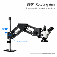 7X-90X Trinocular Multi-Directional Microscope Stand Diamond Setting 2K Microscope Camera for Jewelry Optical Tools