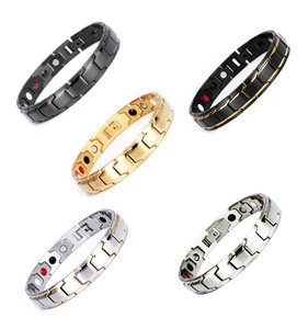 กำไลข้อมือป้องกันรังสีไทเทเนียม,กำไลข้อมือเพื่อสุขภาพสำหรับผู้ชายควอนตัมพลังงานชีวภาพแบบ4อิน1 - Product Image 1