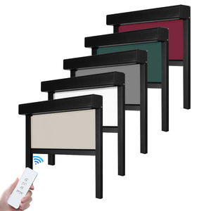 مخصص حجم كبير مقاوم للرياح مقاوم للماء حريق الستائر في الهواء الطلق بمحركات الفناء قابل للسحاب انخفاض أسفل ظلال الشاشة المسار - Product Image 6