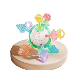 <span class=keywords><strong>Manhattan</strong></span> educativo para recién nacidos de 0 <span class=keywords><strong>a</strong></span> 6 meses, juego de juguetes para bebés, plástico blando, Bola de silicona de grado alimenticio, sonajero, Gel, palo de molienda, mordedores - Product Image 2