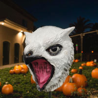 Masque hibou réaliste sans cheveux avec griffe masques de hibou d'Halloween pour la fête monstre hibou Costume adultes enfants