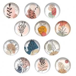 Imán de Refrigerador de Cristal con Diseño Moderno y Creativo, Serie de Arte Estéreo con Ramo de Flores, Tema Turístico, Parche Magnético para Refrigerador - Product Image 2