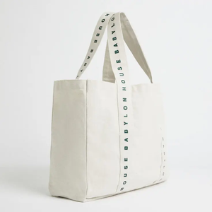 हैंडल स्ट्रैप शॉपिंग पर 12oz मोटी बड़े कपास कैनवास के लिए सक्रिय जीवन शैली टोटे बैग जिम के लिए - Product Image 6