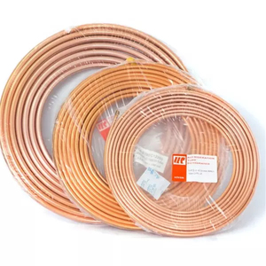 Tuyau en <span class=keywords><strong>cuivre</strong></span> flexible pour climatiseurs, <span class=keywords><strong>cuivre</strong></span> pur à 99,95%, tube en <span class=keywords><strong>cuivre</strong></span> en forme <span class=keywords><strong>de</strong></span> crêpe - Product Image 1