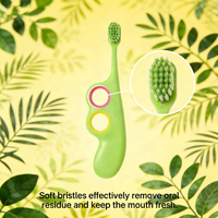 Nouvelle conception d'usine, brosse à dents pour enfants à prise facile, nettoyage dentaire, logo personnalisé, brosse à dents pour enfants à usage domestique