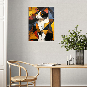 Haowai OEM/ODM đầy màu sắc động vật Mèo tường nghệ thuật bức tranh trừu tượng Dòng Áp phích cho phòng khách hợp thời trang áp phích, Áp phích tùy chỉnh - Product Image 5