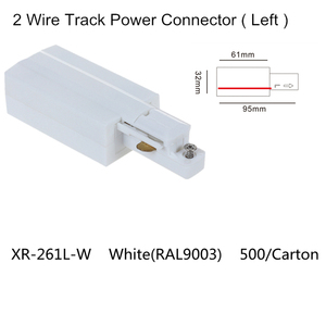 2 dây dẫn theo dõi ánh sáng đường sắt hợp kim nhôm kết nối điện cho hiện đại Spotlight theo dõi - Product Image 3