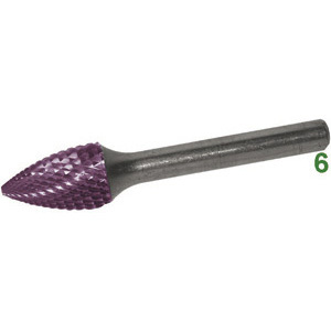 SCU 8065H 10 Solid <b>Carbide</b> Rotary <b>Burrs</b> - Product Image 1