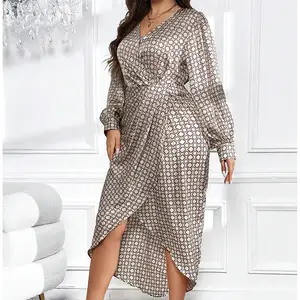 Custom New Sexy Trending Office Work Clothing Plus Size, Womens Large Size Summer Female Dress 2023 Elegant/