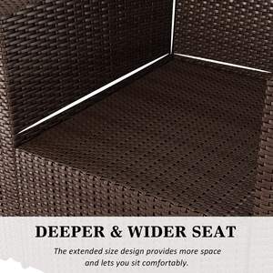 आधुनिक उद्यान रतन आउटडोर फर्नीचर के लिए एल्यूमीनियम फ्रेम कपड़े सोफे के लिए एल्यूमीनियम फ्रेम फैब्रिक सोफा - Product Image 4