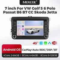Navifly 8 cœurs 6+128 Go 4G LED Car-Play Auto Radio FM Multimédia GPS Navigation pour VW Golf 5 6 Polo Passat B6 B7 CC Skoda Jetta