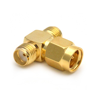 Nhà Sản Xuất T Loại <span class=keywords><strong>SMA</strong></span>-JKK <span class=keywords><strong>SMA</strong></span> Nam Cắm Để <span class=keywords><strong>2</strong></span> Dual <span class=keywords><strong>SMA</strong></span> Nữ Jack RF Coax Adapter Kết Nối - Product Image 5