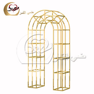 Arco Decorativo de Lujo en Acero Inoxidable Plateado, Romántico y Elegante, Fácil de Instalar, para Bodas y Eventos - Product Image 2