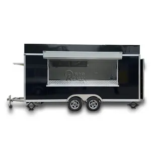2024 Customized Smile Face Food Truck Kiosk Europe Outdoor Mobile Fast Catering Cart Hot Dog Food Trailer