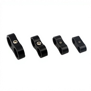 Abrazadera de Aluminio de Doble Orificio para Cables AN4/6/8/10, Modificación Automotriz - Product Image 1