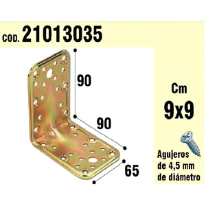 Staffa angolare in legno 65x90x90 mm. - Product Image 1