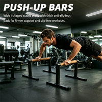 Barres de calisthénie professionnelles SHINEWELL à structure fixe par vis, barres parallèles anti-tremblement pour la maison, support de pompes pour la gym à domicile