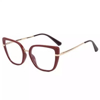 Monture de lunettes Tr90 à charnière de printemps, Simple, styliste, œil de chat, optique, personnalisé, lumière bleue
