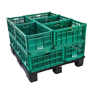 Nhựa cà chua Thùng khoai tây Thùng PP có thể gập lại trái cây và rau quả vận chuyển thùng - Product Image 4