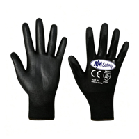 Guantes de Seguridad Nmsafety EN388, Calibre 13, Recubiertos de Nailon y Poliuretano en la Palma, Guantes Industriales para Trabajo, Personalizables